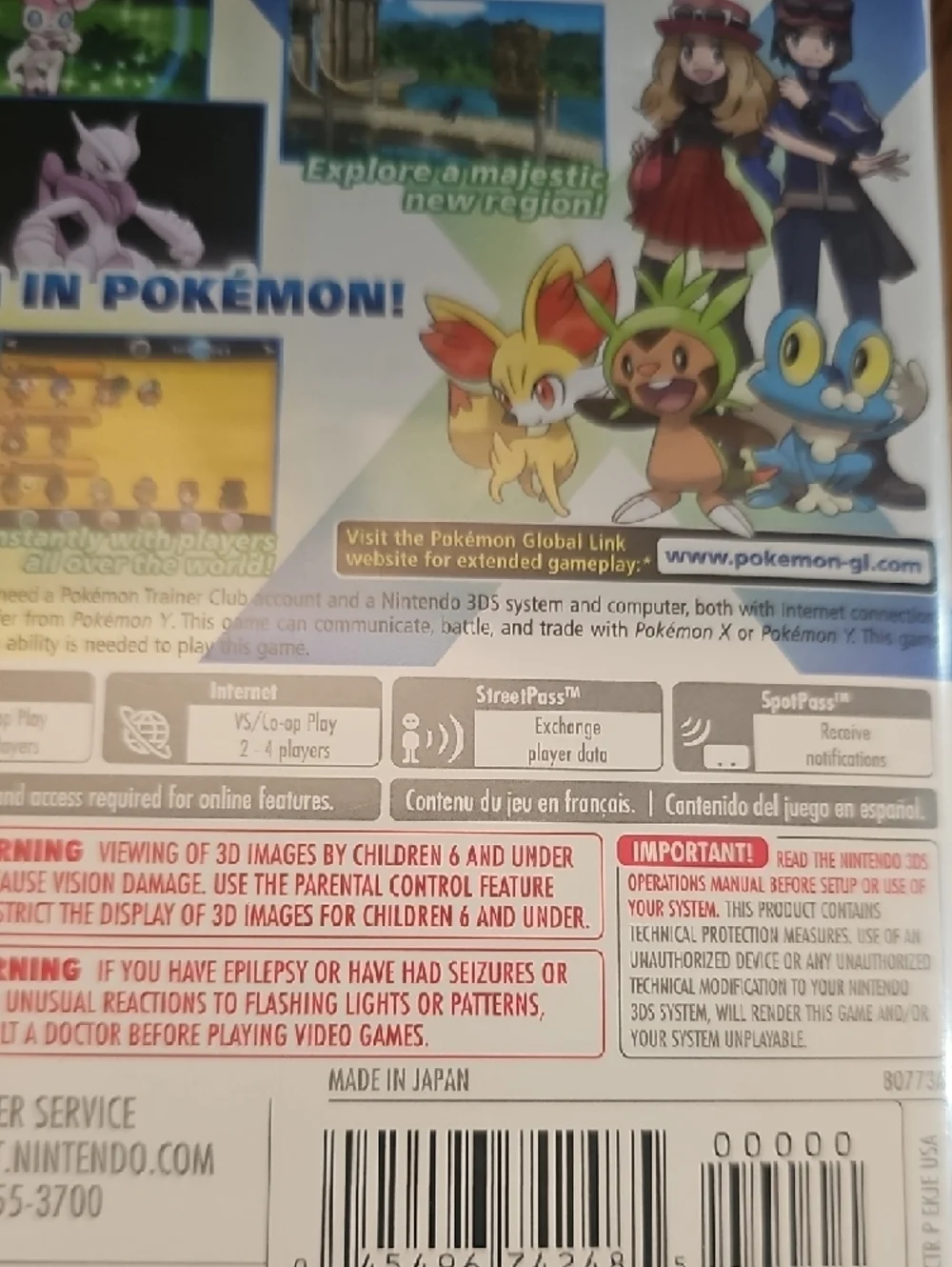 Nintendo Pokémon X - White Edition for Nintendo 3DS- Case/Game/Booklet Like NEW